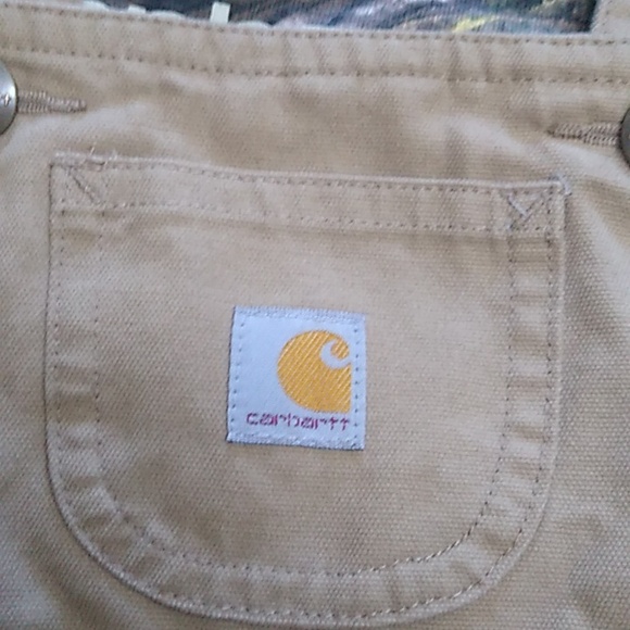 🍁🌳 Carhartt Camo /Tan Shorts Bibs & Tee Size 12 Months - Picture 3 of 11